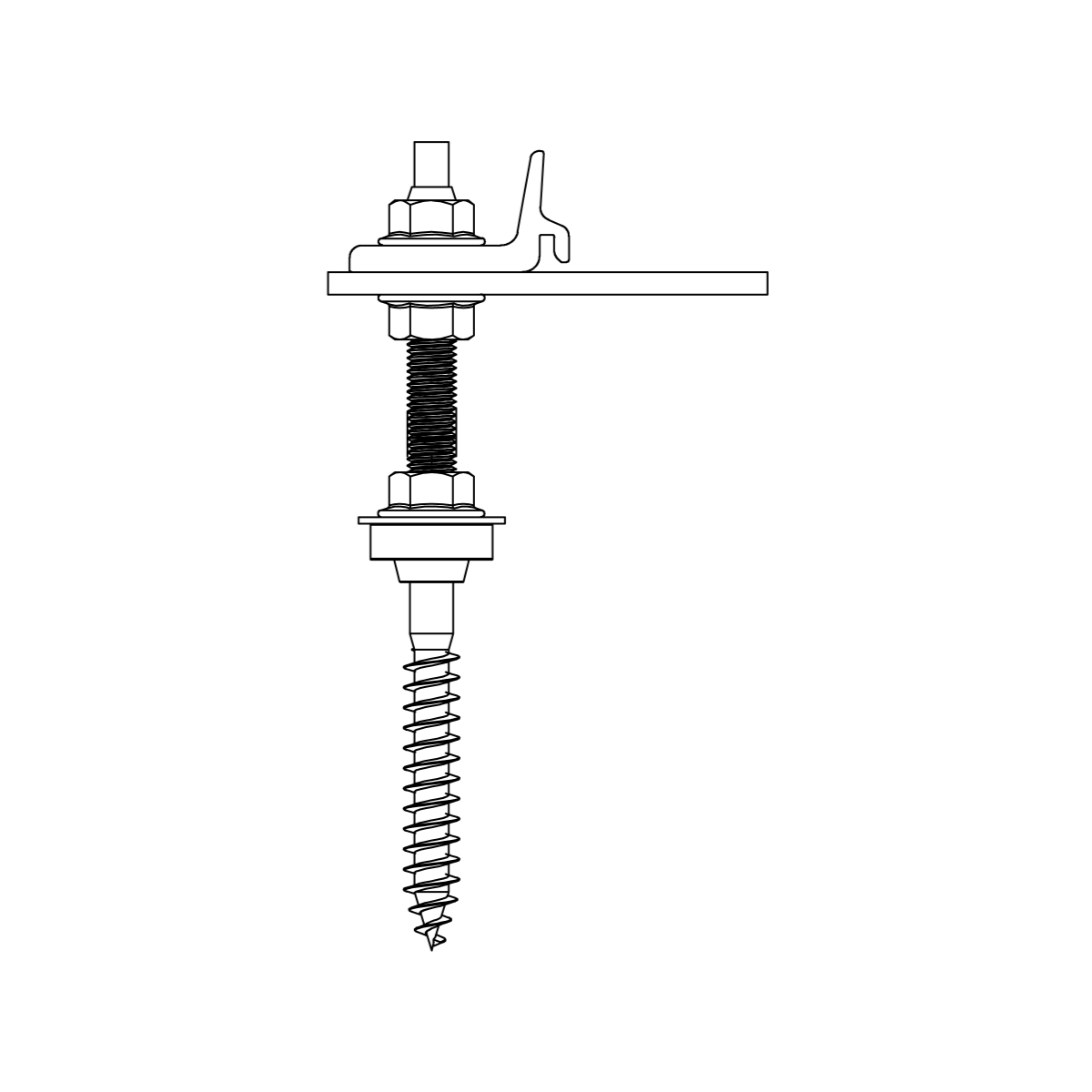 K2 Systems SingleRail Stockschraube M10