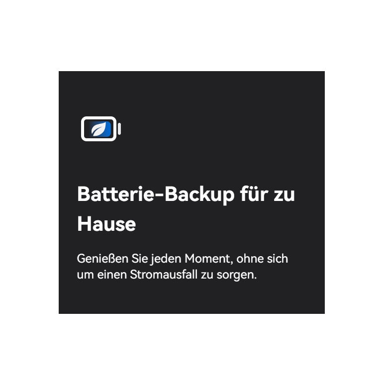 Batterie-Backup für Zuhause, sorgenfrei bei Stromausfällen