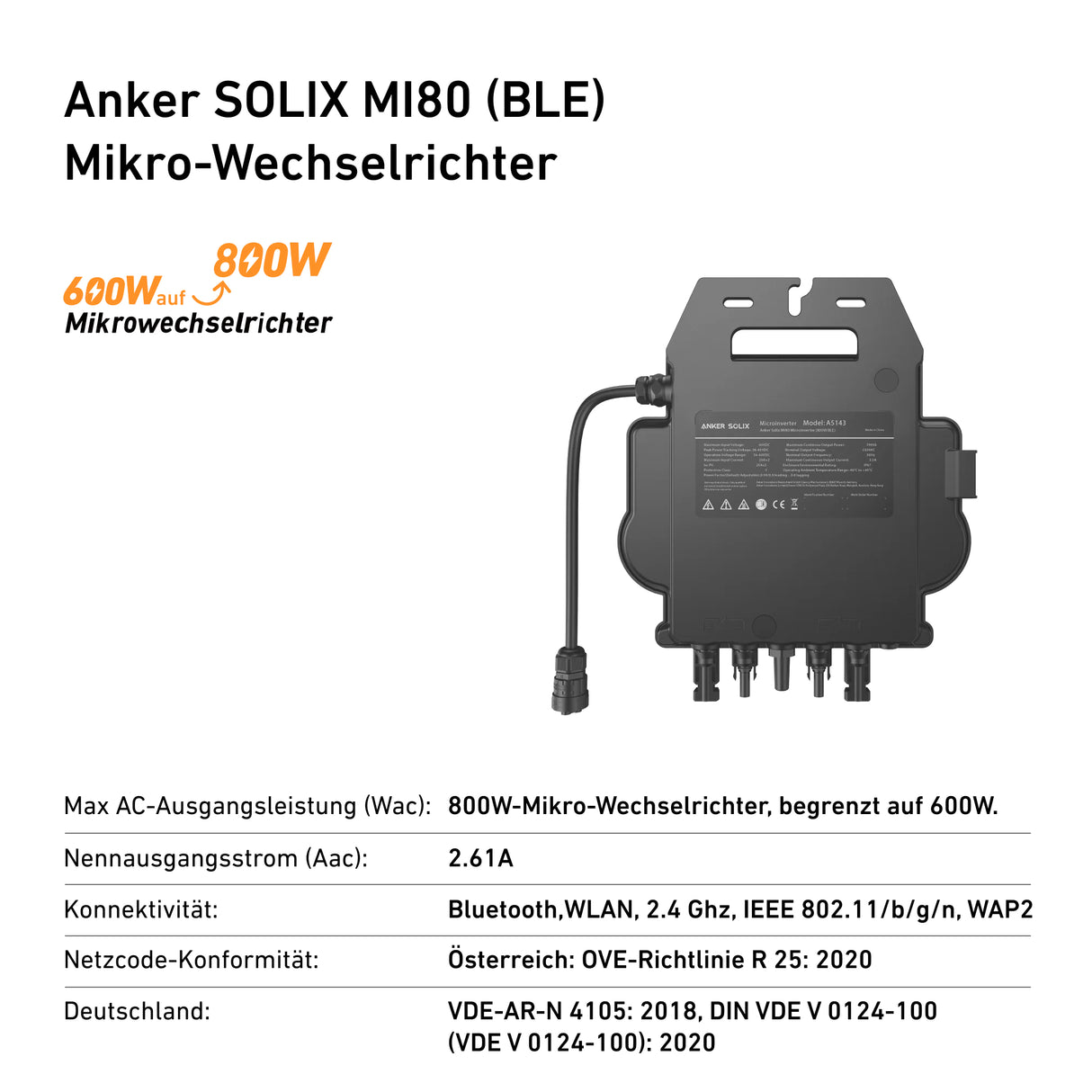 Anker SOLIX Balkonkraftwerk 2× RS40B Panel 410W, Mikro-Wechselrichter 600W/800W, Bodenhalterung xxx EOL