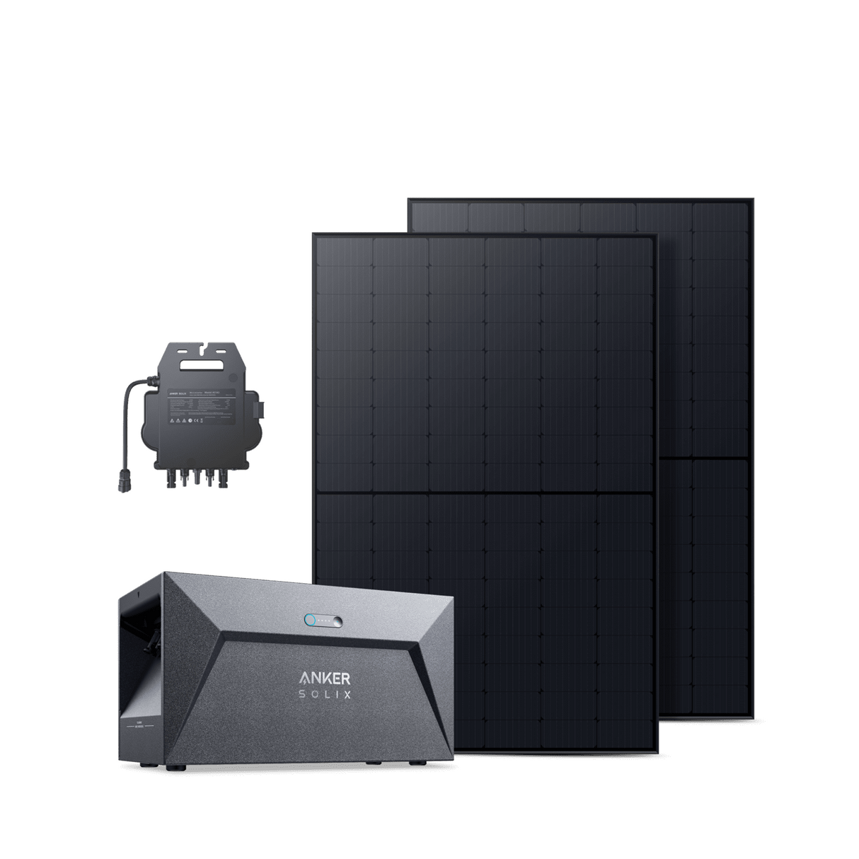 Anker SOLIX Balkonkraftwerk 2× RS40B Panel 410W, MI80 800W Wechselrichter mit Solarbank E1600, ohne Halterung xxx EOL