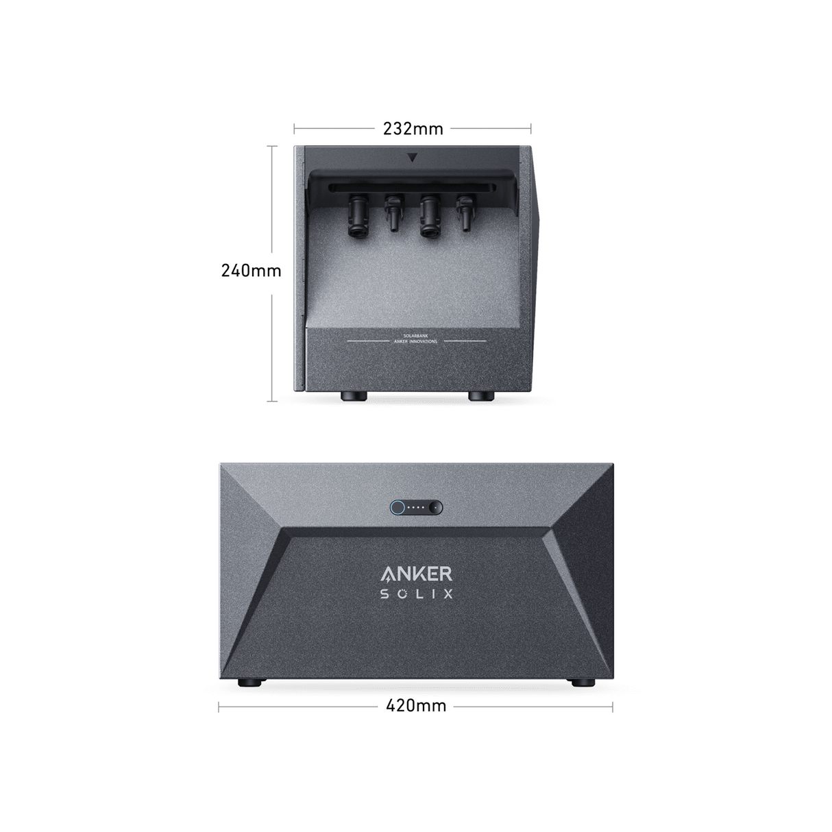 Anker SOLIX Balkonkraftwerk 2× RS50B Panel 540W, MI80 800W Wechselrichter mit Solarbank E1600, Bodenhalterungen