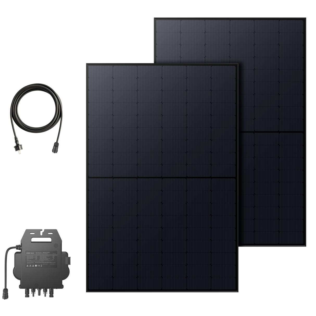 Anker SOLIX Balkonkraftwerk 2× RS40B Panel 410W, Mikro-Wechselrichter 600W/800W, ohne Halterung xxx EOL