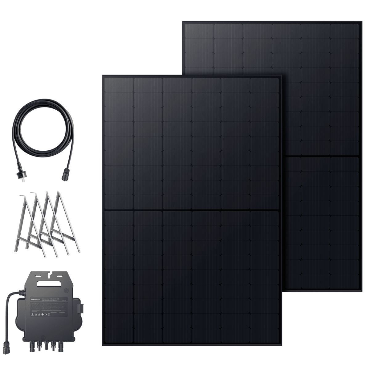 Anker SOLIX Balkonkraftwerk 2× RS40B Panel 410W, Mikro-Wechselrichter 600W/800W, Balkonhalterungen xxx EOL