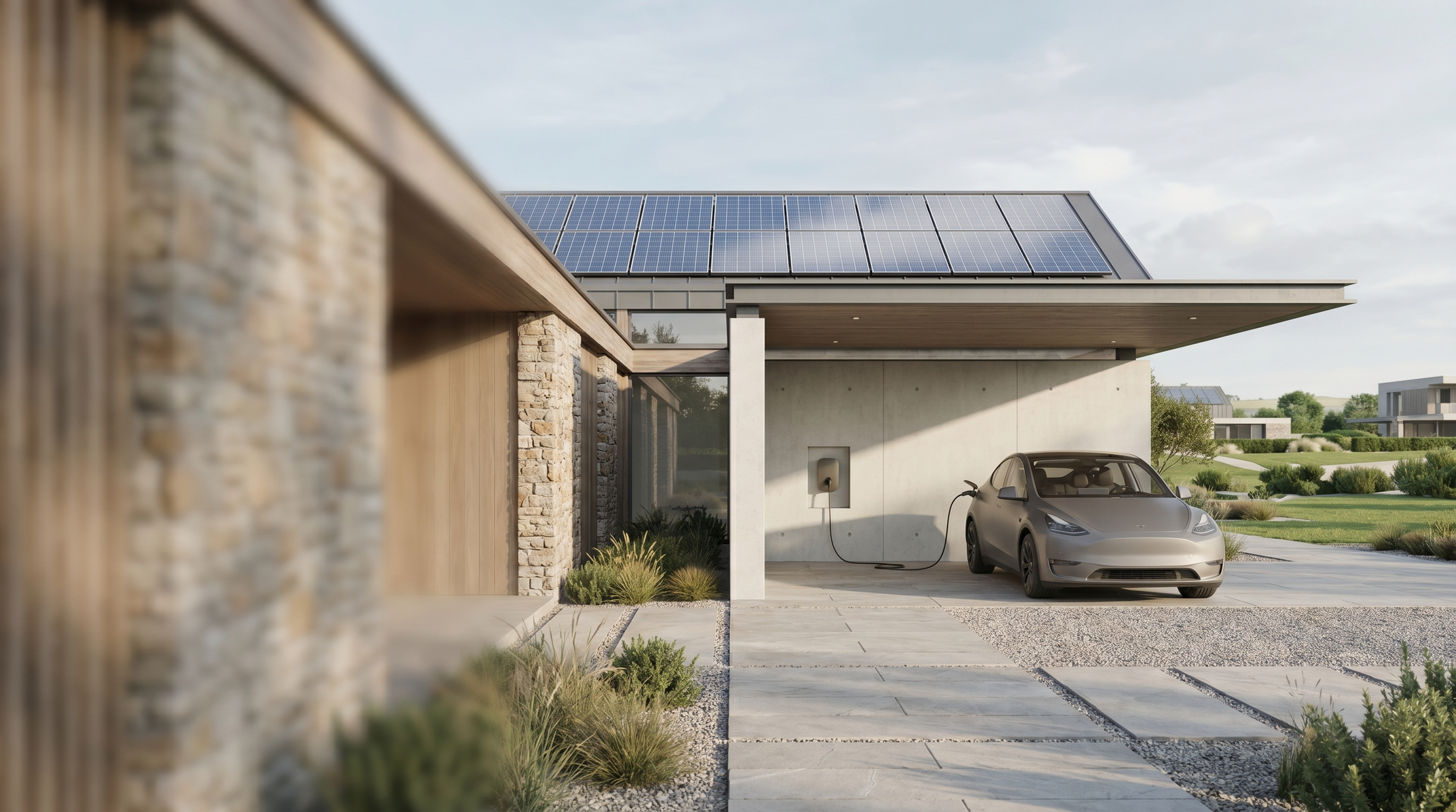 Wallbox mit PV-Überschussladen für Photovoltaik-Anlage, Elektroauto und Eigenverbrauch